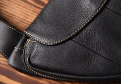 Genuine Leather Mens Cool Chest Bag Sling Bag Crossbody Bag Travel Bag Hiking Bag for men - imessengerbags