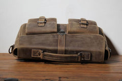 Handmade Leather Mens Cool Messenger Bag Work Bag Backpack Travel Bag Briefcase Bag for men