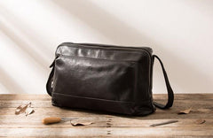 Black Brown Cool Leather Mens Shoulder Bags Messenger Bags for Men - imessengerbags