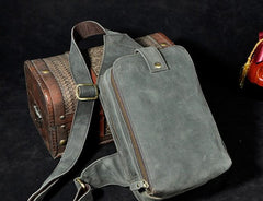 Cool Leather Mens  Sling One Shoulder Bag Sling Bag Sling Backpacks Chest Bag for men - imessengerbags