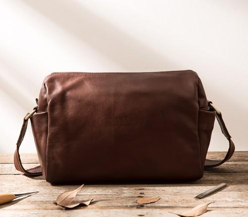 Cool Small Leather Black Mens Messenger Bags Shoulder Bags  for Men - imessengerbags