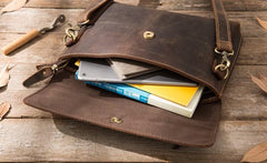 Vintage Leather Small Mens Cool Messenger Bags Small Shoulder Bag for Men