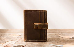 Leather Mens Card Holder Slim Front Pocket Wallets Card Wallet for Men - imessengerbags