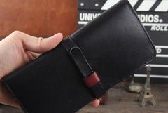 Handmade Leather Mens Cool Wallet Long Leather Wallet Phone Wallet for Men - imessengerbags