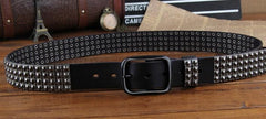 Genuine Leather Punk Rock Biker Trucker Mens Belt Men Black Coffee Belt for Men