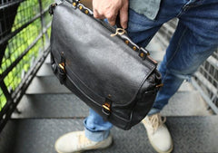 Cool Leather Mens Briefcase Messenger Bag Handbag Shoulder Bag for men