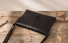 Small Leather Black Mens Cool Messenger Bags Shoulder Bags  for Men - imessengerbags