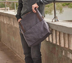 Mens Canvas Gray Cool Courier bag Messenger Bag Canvas Side Bag for Men