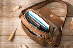 Cool Leather Small Mens Messenger Bags Shoulder Bags for Men - imessengerbags