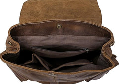 Vintage Leather Mens Cool Backpack Large Travel Bag Hiking Bag for men