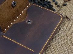 Handmade Leather Mens Cool Travel Long Wallet Card Holder Card Slim Clutch Wallets for Men - imessengerbags