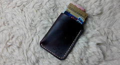 Mens Leather Slim Front Pocket Wallets Leather Cards Wallet for Men - imessengerbags
