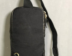 Genuine Leather Mens Cool Chest Bag Sling Bag Crossbody Bag Travel Bag Hiking Bag for men - imessengerbags