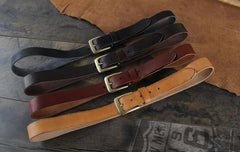 Genuine Leather Punk Rock Biker Trucker Mens Belt Men Black Coffee Belt for Men - imessengerbags