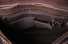Handmade Leather Mens Cool Backpack Messenger Bag Briefcase Work Bag Business Bag for men - imessengerbags