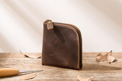 Cool Leather Mens Front Pocket Wallet Vintage Small Wallets for Men - imessengerbags