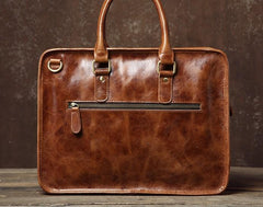 Handmade Leather Mens Cool Messenger Bag Briefcase Work Bag Business Bag Laptop Bag for men