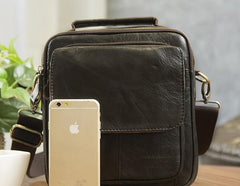 Cool Leather Mens Small Side Bag Messenger Bag Shoulder Bags for Men - imessengerbags