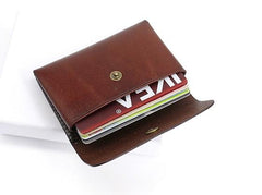 Leather Mens Front Pocket Wallet Small Wallet Card Wallet Change Wallets for Men