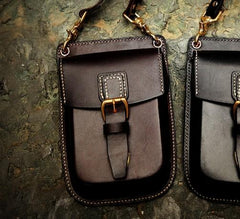 Leather Belt Pouch Mens Small Cases Waist Bag Hip Pack Belt Bag Fanny Pack Bumbag for Men - imessengerbags
