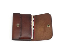 Leather Mens Front Pocket Wallet Small Wallets Card Wallet Change Wallet for Men