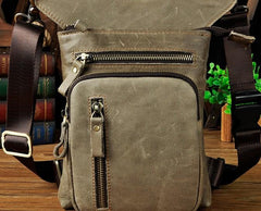 Cool Leather Mens Drop Leg Bag Belt Pouch Waist Bag Shoulder Bag for Men - imessengerbags