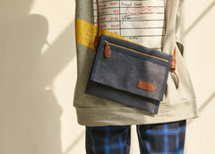 Mens Canvas Slim Cool Messenger Bag Side Bag Canvas Shoulder Bag for Men