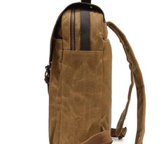 Mens Canvas Leather Backpack Canvas Travel Backpacks Canvas School Backpacks for Men