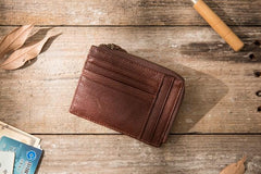 Leather Mens Slim Card Holder Front Pocket Wallets Card Wallets for Men - imessengerbags