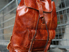 Handmade Leather Mens Backpacks Travel Backpacks Laptop Backpack for men