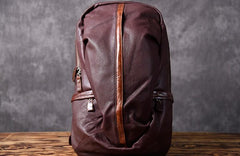 Genuine Leather Mens Cool Backpack Sling Bag Large Travel Bag Hiking Bag for men - imessengerbags