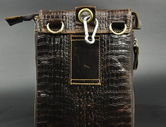 Cool Mens Leather Small Side Bag Belt Pouch Waist Pouch Holster Belt Case for Men