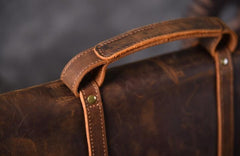 Genuine Leather Mens Cool Messenger Bag Briefcase Work Bag Business Bag for men - imessengerbags