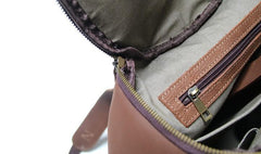 Mens Leather Barrel Backpack Cool Travel Bag Weekender Bag for men - imessengerbags
