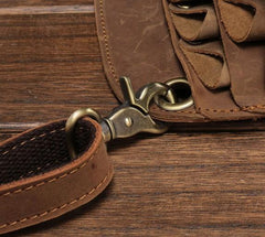 Cool Leather Mens Hairstylist Tool case barber pouch scissors case Belt Pouch