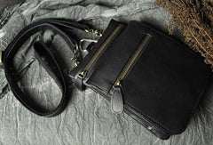 Mens Leather Small Side Bag COURIER BAG Waist Pouch Holster Belt Case Belt Pouch for Men