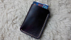 Mens Leather Slim Front Pocket Wallets Leather Cards Wallet for Men - imessengerbags