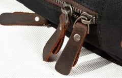 Cool Waxed Canvas Leather Mens Chest Bag Sling Bag One Shoulder Packs for men