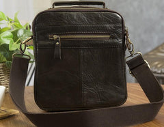 Cool Leather Mens Small Side Bag Messenger Bag Shoulder Bags for Men