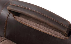 Mens Canvas Leather Backpack Canvas Travel Backpack Canvas School Backpacks for Men