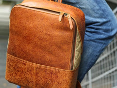 Cool Leather Mens Backpack Travel Backpack Vintage Laptop Backpack for men