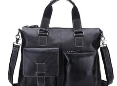 Vintage Leather Mens Briefcase Business Briefcase Cool Work Briefcase For Men - imessengerbags