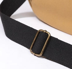Mens Canvas Leather Saddle Side Bag Messenger Bag Canvas Shoulder Bag for Men