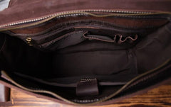 Handmade Leather Mens Cool Backpack Messenger Bag Briefcase Work Bag Business Bag for men