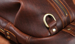 Genuine Leather Mens Cool Chest Bag Sling Bag Crossbody Bag Travel Bag Hiking Bag for men - imessengerbags