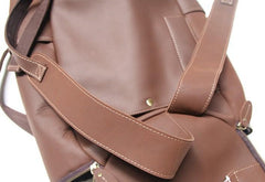 Mens Leather Barrel Backpack Cool Travel Bag Weekender Bag for men - imessengerbags