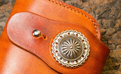 Handmade Long Wallet Mens Cool Leather Chain Wallet Biker Trucker Wallet with Chain - imessengerbags