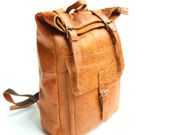 Cool Leather Mens Backpack Travel Backpacks Vintage Laptop Backpack for men