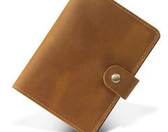 Cool Leather Mens Small Passport Wallet Slim Travel Wallets for Men - imessengerbags