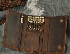Cool Small Leather Mens Keys Wallet Car Keys Holder Car Key Case for Men - imessengerbags